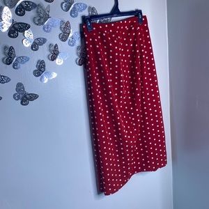 Plus SHEIN Curve Polka Dot Midi Split Skirt